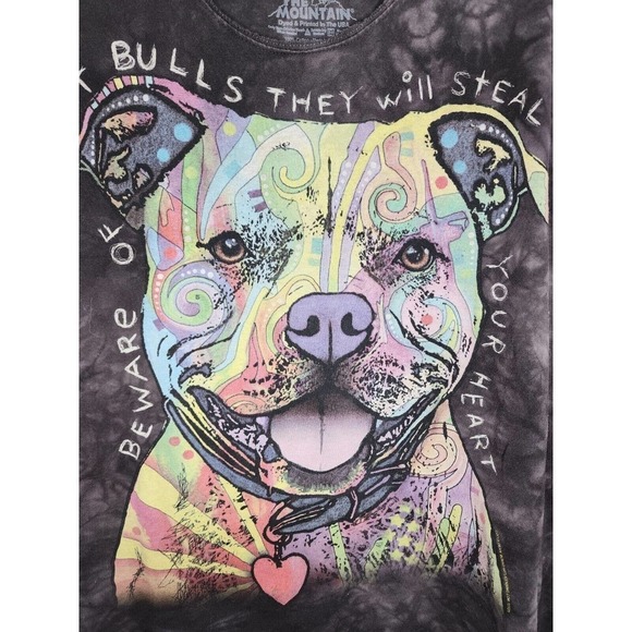 The Mountain Pit Bull Shirt Black Tie Dye Large Rainbow Size 2X 2013 Dean Russo - Picture 3 of 10